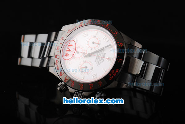 Rolex Daytona Miyota Quartz Movement Full PVD with White Dial and Number Markers - Click Image to Close